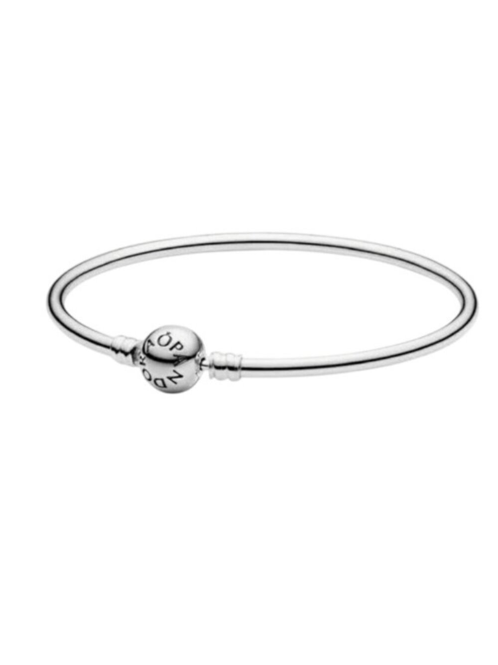 Pandora Sterling Silver Bangle Bracelet, Large 21 Cm